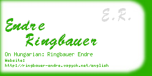 endre ringbauer business card